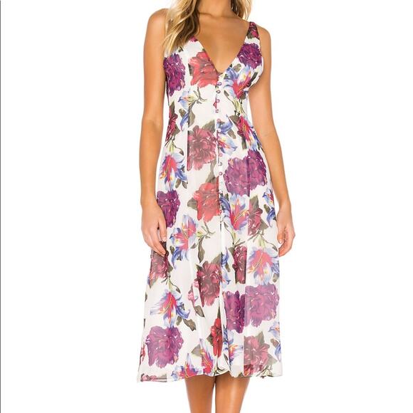 Privacy Please Dress Reina Floral Midi - Picture 2 of 7